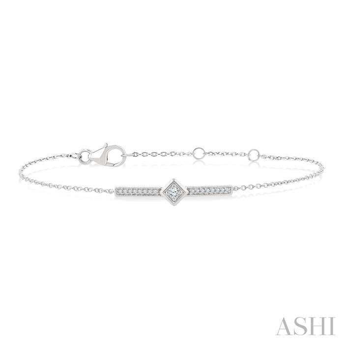 ASHI Bar Diamond Fashion Chain Bracelet 714E8PPTGWG