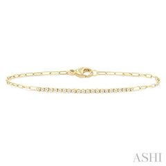 ASHI Paperclip Diamond Fashion Chain Bracelet 716AQPPFGYG