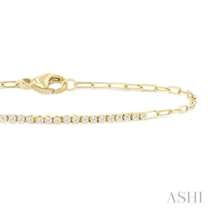 ASHI Paperclip Diamond Fashion Chain Bracelet 716AQPPFGYG
