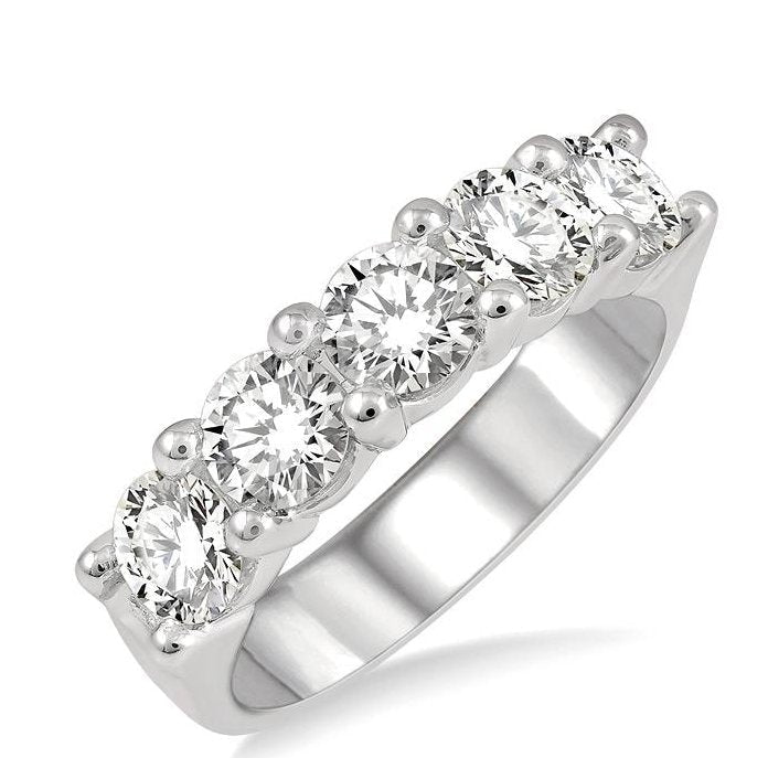 Parkplace Jewelers Round Shape 5 Stone Diamond Wedding Band 33340PPFGWG-2.00