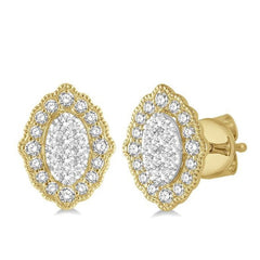 Parkplace Jewelers Oval Shape Halo Lovebright Diamond Earrings 905B6PPFGERYW