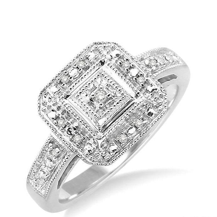 Parkplace Jewelers Silver Diamond Ring 86019PPSSSLRG