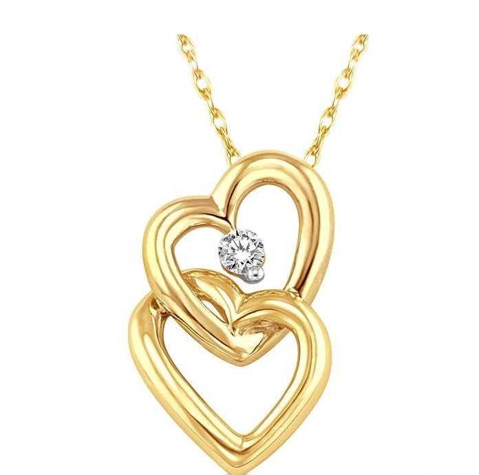 Parkplace Jewelers Twin Heart Shape Diamond Fashion Pendant 63479PPTXPDYG