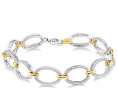 Parkplace Jewelers Silver Oval Shape Diamond Fashion Bracelet 85659PPSSSLTB