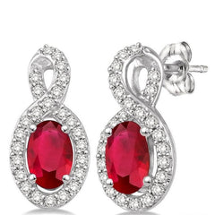 Parkplace Jewelers Oval Shape Gemstone & Halo Diamond Earrings 58507PPFSERRBWG
