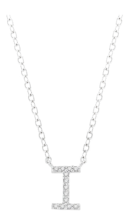 Parkplace Jewelers Block 'I' Initial Diamond Pendant 912F9PPFSPDWG-I