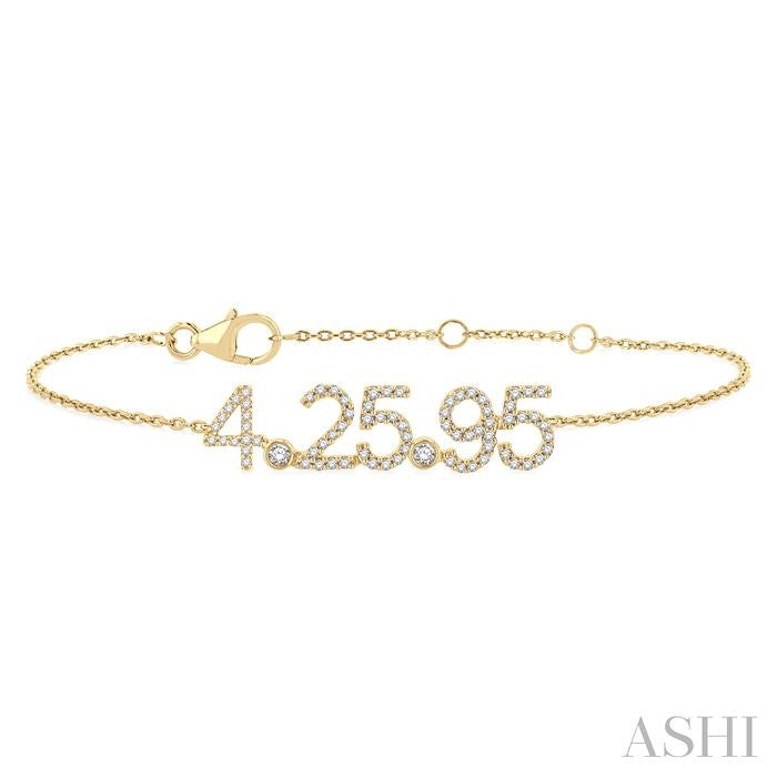 ASHI Date '4.25.95' Diamond Chain Bracelet 722F0PPTSYG