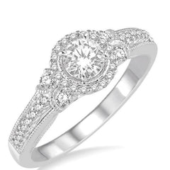 Parkplace Jewelers Round Shape Halo Diamond Engagement Ring 247E3PPFHWG-LE