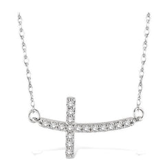 Parkplace Jewelers Sideway Cross Diamond Pendant 95767PPFXPDWG