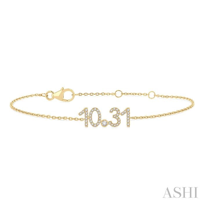 ASHI Date '10.31' Diamond Chain Bracelet 724F0PPTSYG
