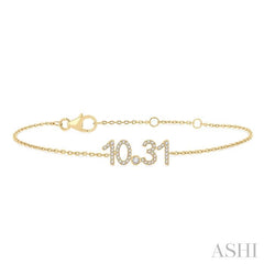ASHI Date '10.31' Diamond Chain Bracelet 724F0PPTSYG