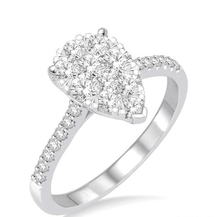 Parkplace Jewelers Pear Shape Lovebright Essential Diamond Engagement Ring 135C2PPFVWG