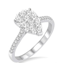 Parkplace Jewelers Pear Shape Lovebright Essential Diamond Engagement Ring 135C2PPFVWG