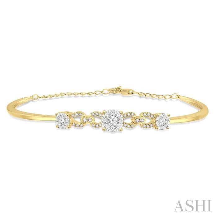 ASHI Lovebright Diamond Chain Bracelet 7289VPPFGYW