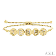 ASHI Block 'JENNY' Diamond Disc Lariat Bracelet 728F0PPTSYG