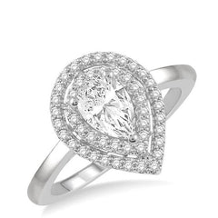 Parkplace Jewelers Pear Shape Halo Diamond Engagement Ring 266L2PPFHWG-LE