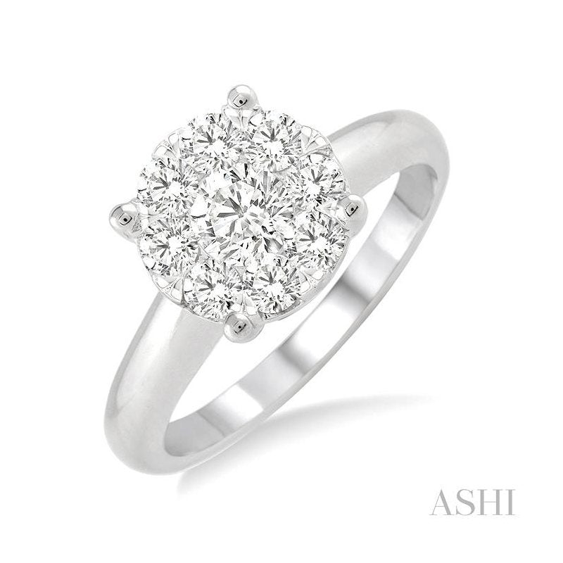 ASHI Round Shape Lovebright Essential Diamond Ring 36901PPFGWG