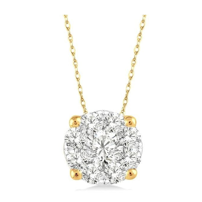 Parkplace Jewelers Round Shape Lovebright Essential Diamond Solitaire Pendant 91758PPFHPDYG