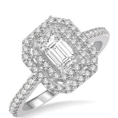 Parkplace Jewelers Emerald Shape Halo Diamond Engagement Ring 241H3PPFHWG-LE