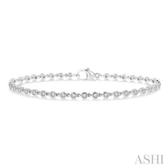 ASHI Bezel Set Diamond Tennis Bracelet 74571PPFGWG