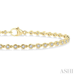 ASHI Bezel Set Diamond Tennis Bracelet 74571PPFGYG