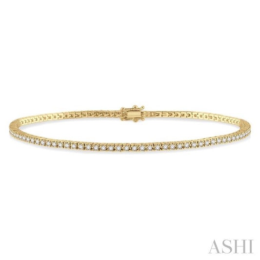 ASHI Diamond Tennis Bracelet 74731PPTGYG