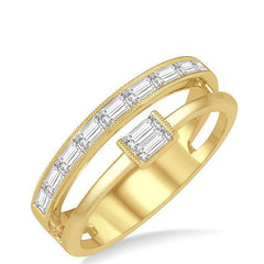 Parkplace Jewelers Double Row East-West Baguette Diamond Fashion Ring 366C3PPFVYG
