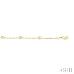 ASHI Bezel Set Diamond Station Chain Anklet 750A8PPTGAKYG
