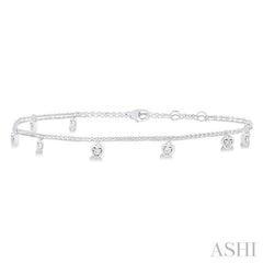 ASHI Heart Shape Station Chain Anklet 754A8PPTGAKWG
