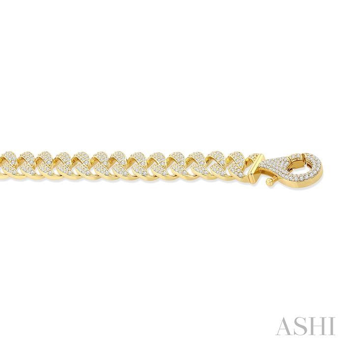 ASHI Curb & Cuban Diamond Fashion Bracelet 75953PPFGYG
