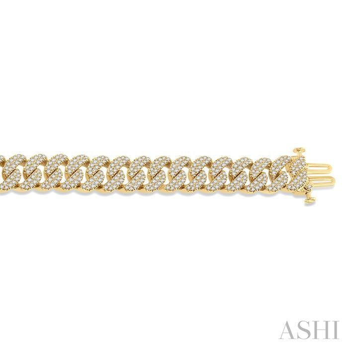 ASHI Cuban Diamond Fashion Bracelet 75954PPFGYG