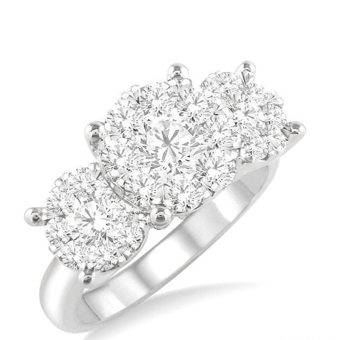 Parkplace Jewelers Round Shape Past Present & Future Lovebright Essential Diamond Engagement Ring 36920PPFGWG-2.00