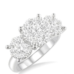 Parkplace Jewelers Round Shape Past Present & Future Lovebright Essential Diamond Engagement Ring 36920PPFGWG-2.00