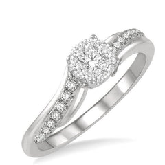 Parkplace Jewelers Round Shape Lovebright Diamond Engagement Ring 155E5PPFGWG