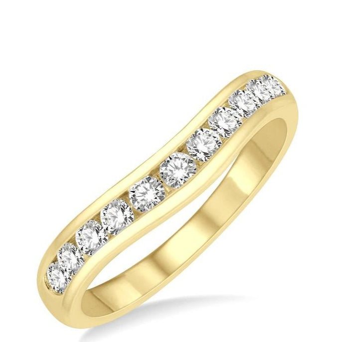 Parkplace Jewelers Curved Diamond Wedding Band 30353PPFGYG