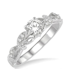 Parkplace Jewelers Round Shape Semi-Mount Diamond Engagement Ring 208J8PPFHWG-SM