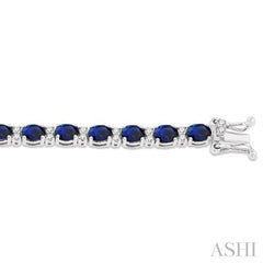 ASHI Oval Shape Gemstone & Diamond Bracelet 7618HPPFGSPWG