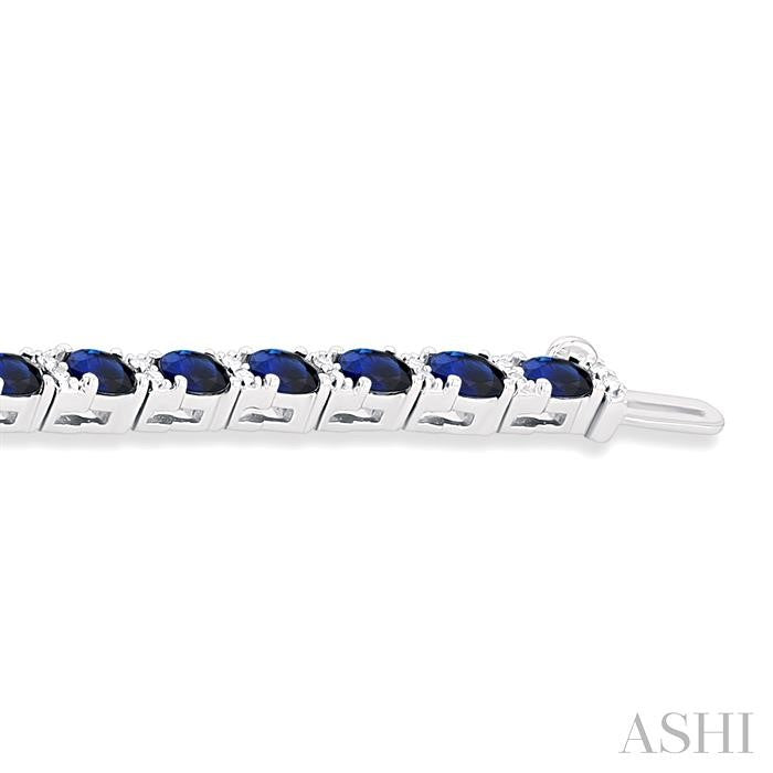 ASHI Oval Shape Gemstone & Diamond Bracelet 7645UPPFGSPWG