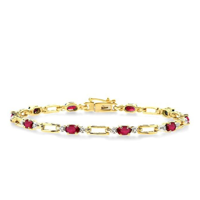 Parkplace Jewelers Oval Shape Gemstone & Diamond Bracelet 76100PPTSRB