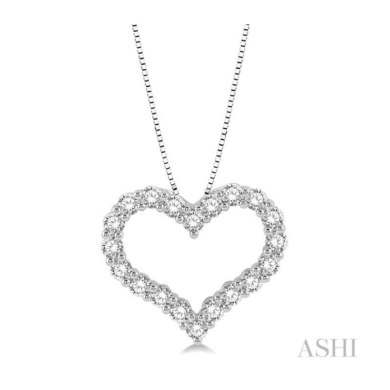 ASHI Heart Shape Diamond Pendant 94052PPFGPDWG