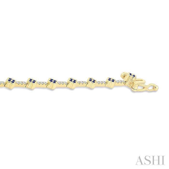 ASHI Clover Gemstone & Diamond Bracelet 7708HPPFGSPWG