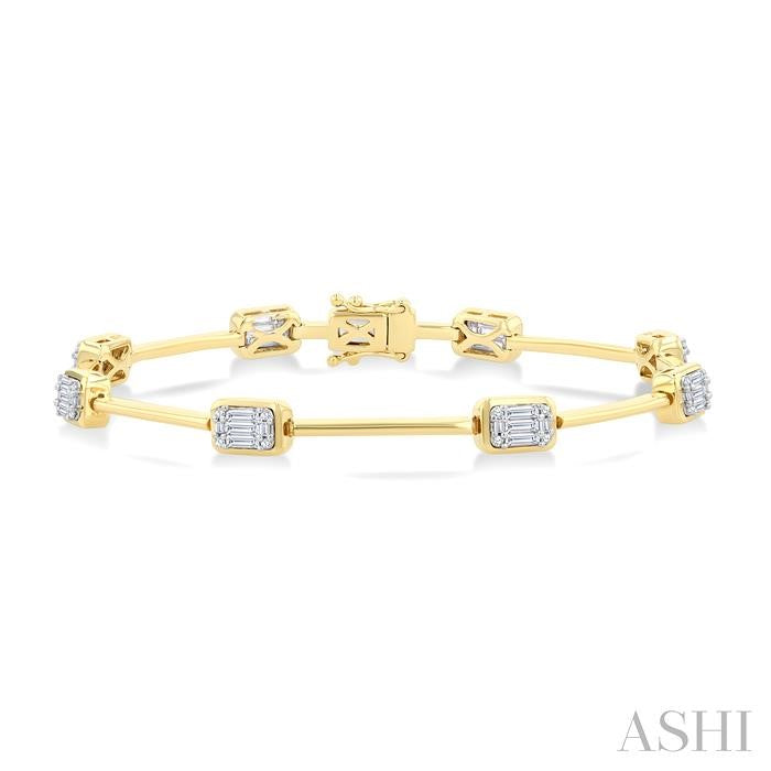 ASHI Bar Fusion Diamond Bracelet 7718VPPFGYW
