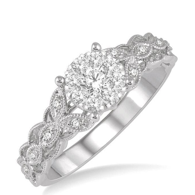 Parkplace Jewelers Round Shape Lovebright Diamond Engagement Ring 153C5PPFVWG-LE