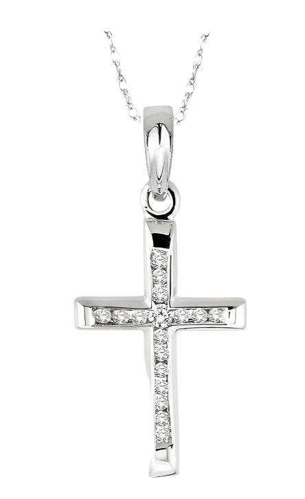 Parkplace Jewelers Channel Set Cross Diamond Pendant 95118PPTXPDW