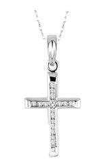 Parkplace Jewelers Channel Set Cross Diamond Pendant 95118PPTXPDW