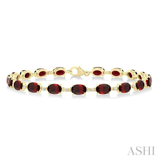 ASHI Oval Shape Gemstone & Diamond Bracelet 78310PPTGGTYG