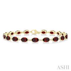 ASHI Oval Shape Gemstone & Diamond Bracelet 78310PPTGGTYG