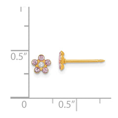 786E Inverness 14k June Crystal Birthstone Flower Earrings