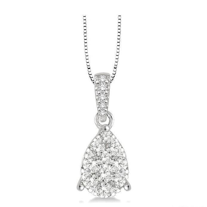 Parkplace Jewelers Pear Shape Lovebright Essential Diamond Pendant 911D4PPFVPDWG