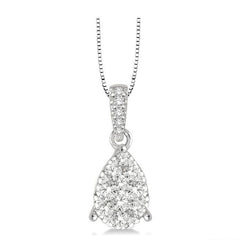 Parkplace Jewelers Pear Shape Lovebright Essential Diamond Pendant 911D4PPFVPDWG